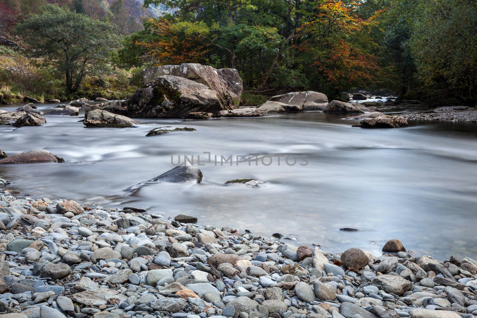 View along the Glaslyn River in Autumn by phil_bird