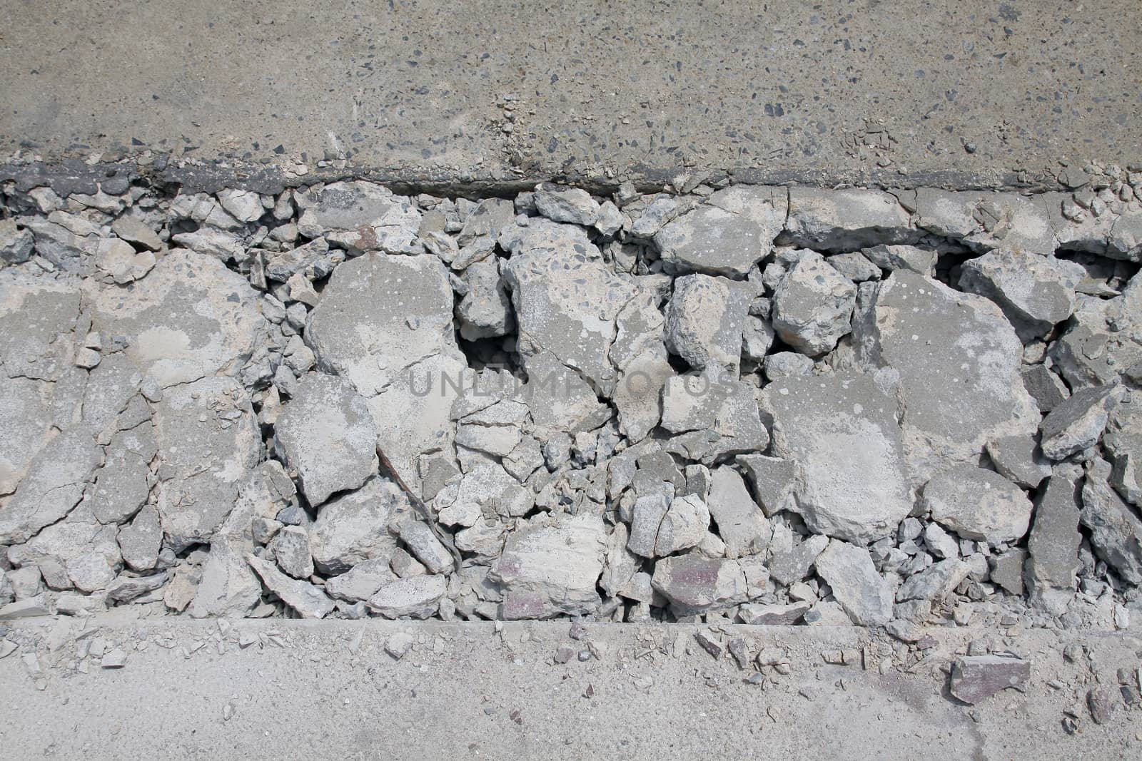 Concrete road broken by godunk13