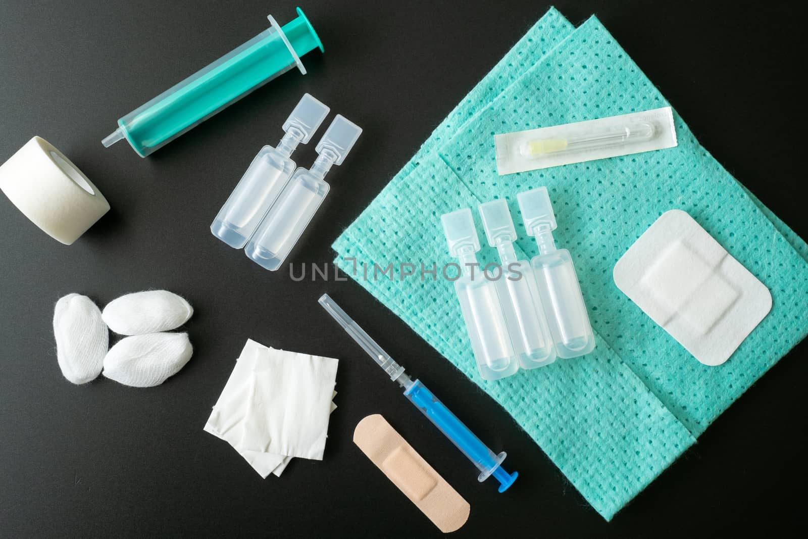 Medical Syringe and drug. Health care. Medical environment.