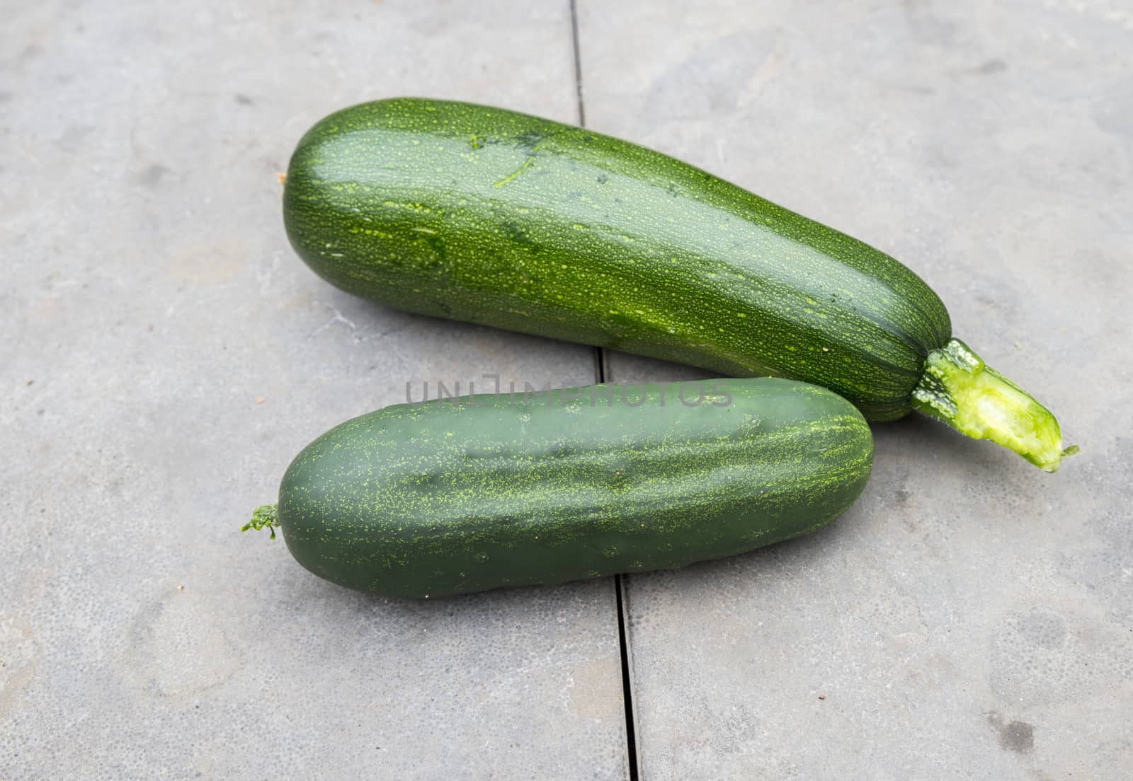 fresh cucumber and courgette from own garden