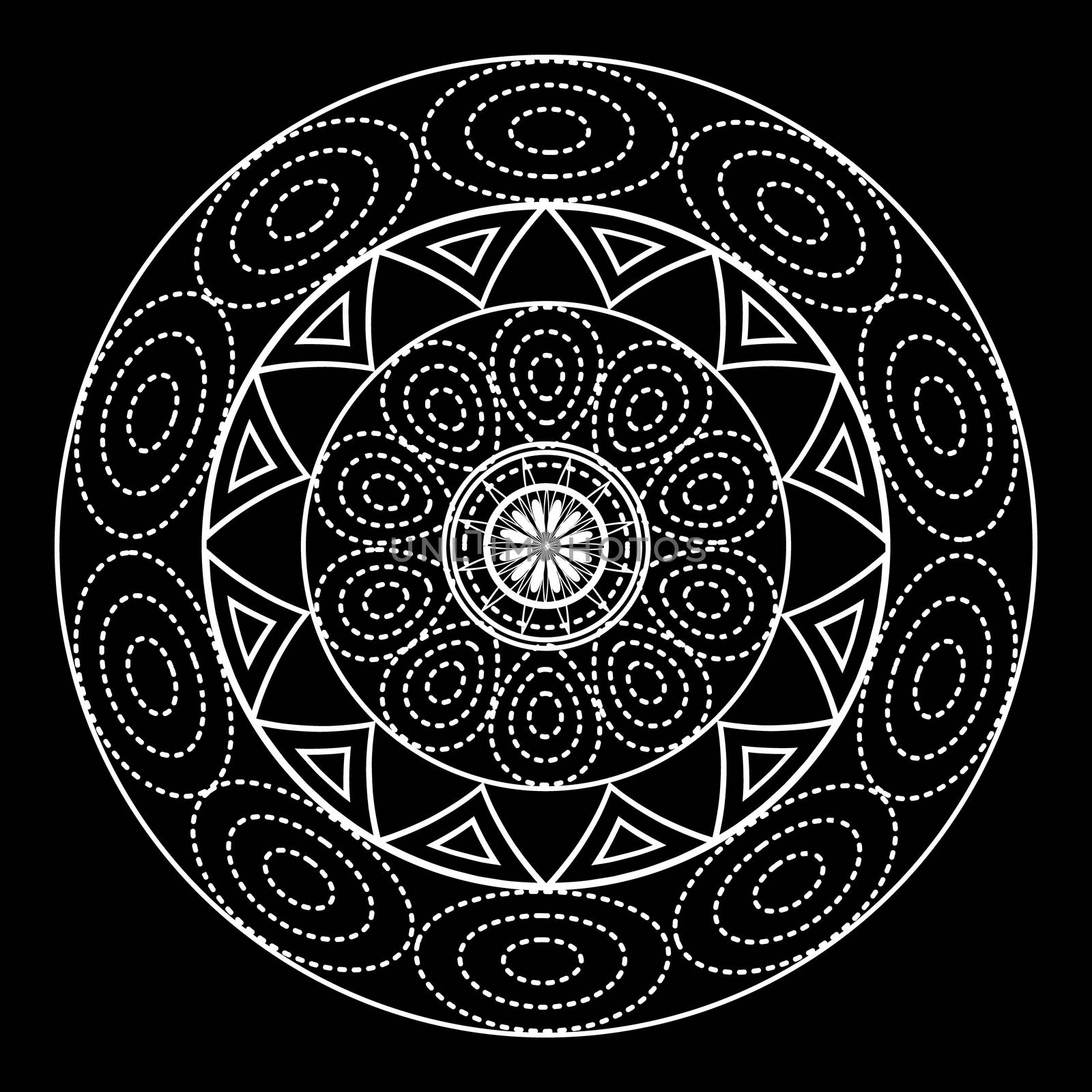 Mandalas for coloring book. Decorative black and white round outline ornament. Unusual flower shape. Oriental and anti-stress therapy patterns. yoga logos design element.