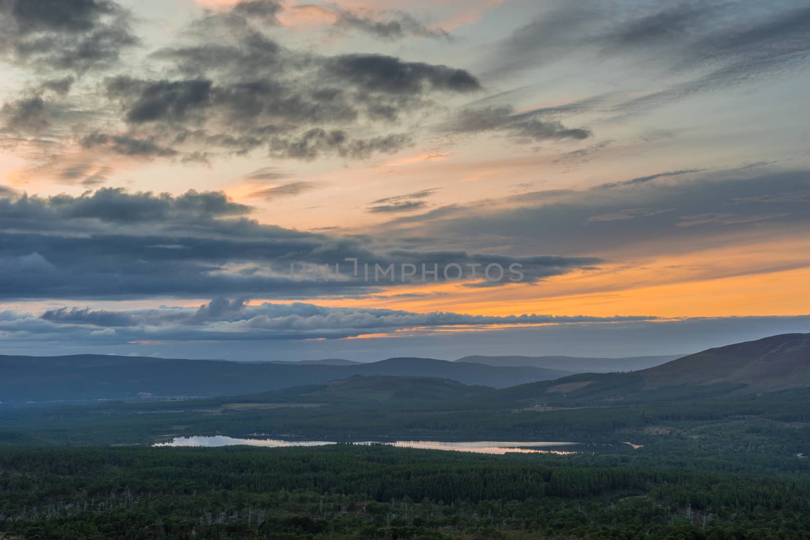 View from the Cairngorms towards Loch Morlich