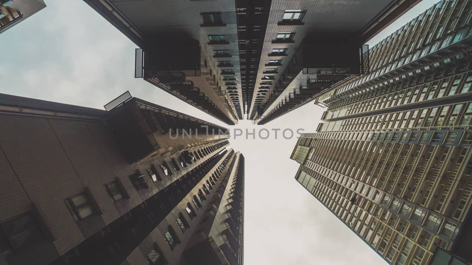 Skyscraper Buildings and Sky View in Big City