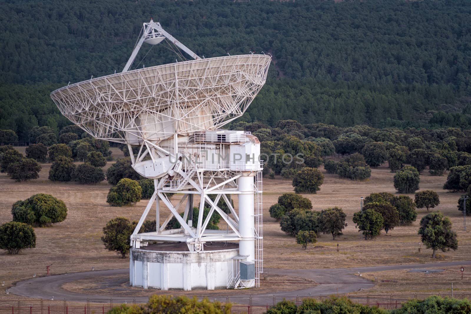 Large radio telescope antenna dish by HERRAEZ