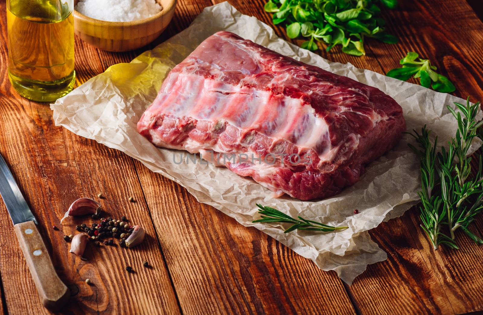 Raw Meat with Rosemary, Clove and Peppercorn.