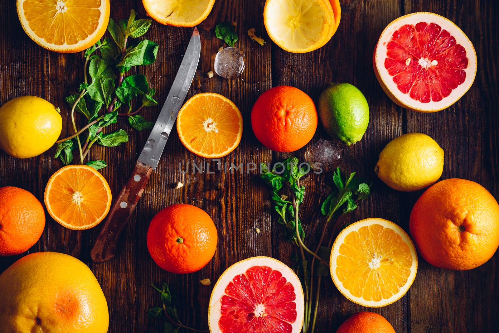Citrus Fruits Background. by Seva_blsv