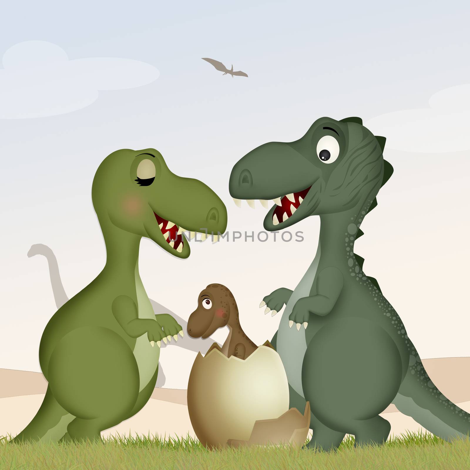 dinosaurs family by adrenalina
