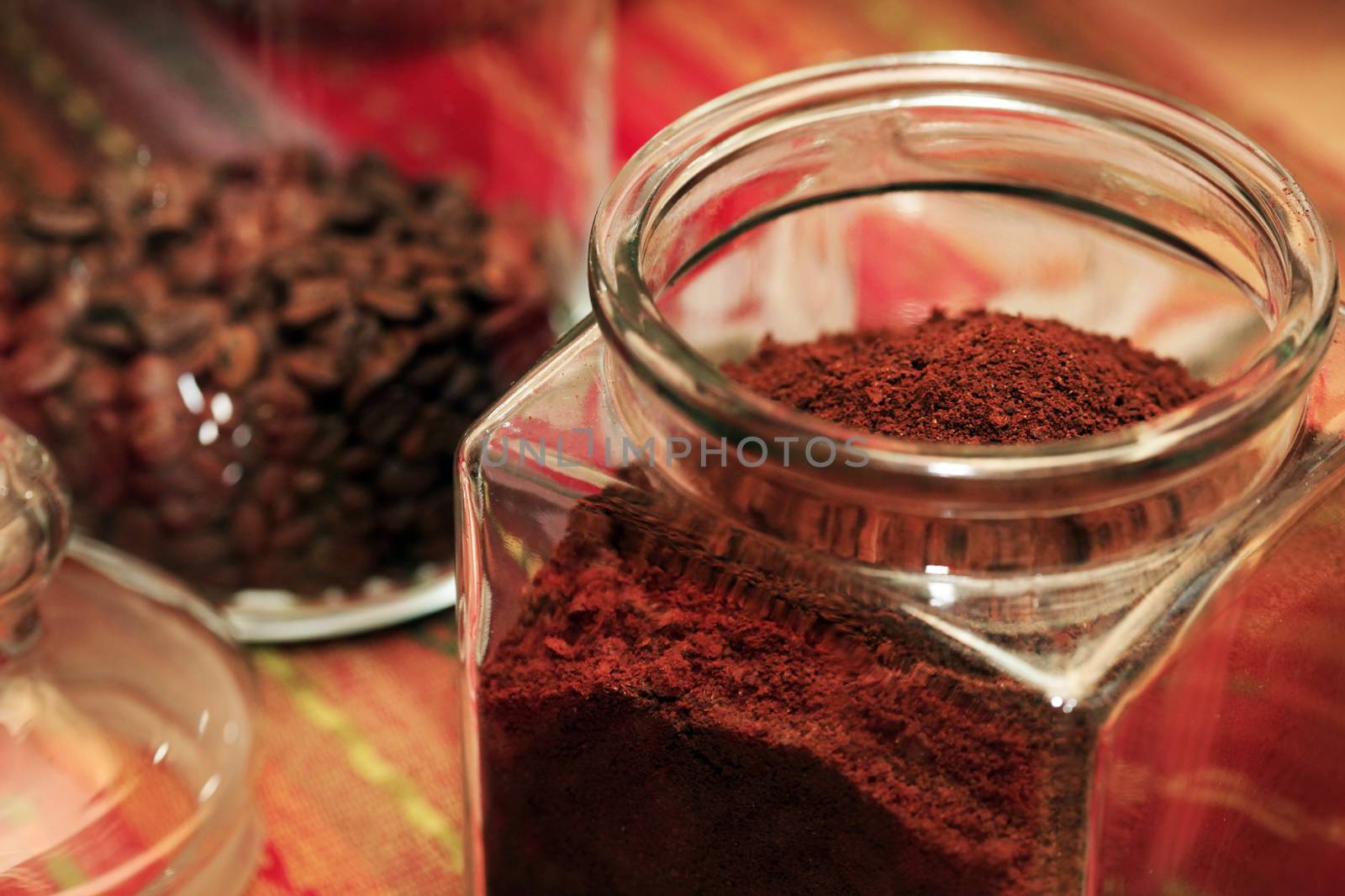 Coffee beans in studio shot close-up