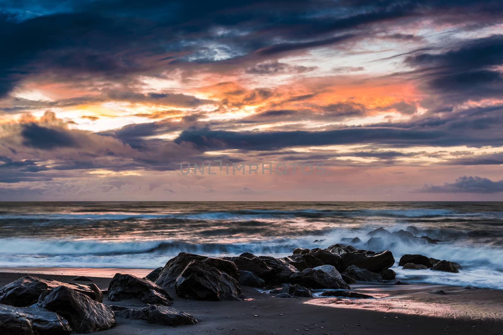 Sunset at Hokitika Beach