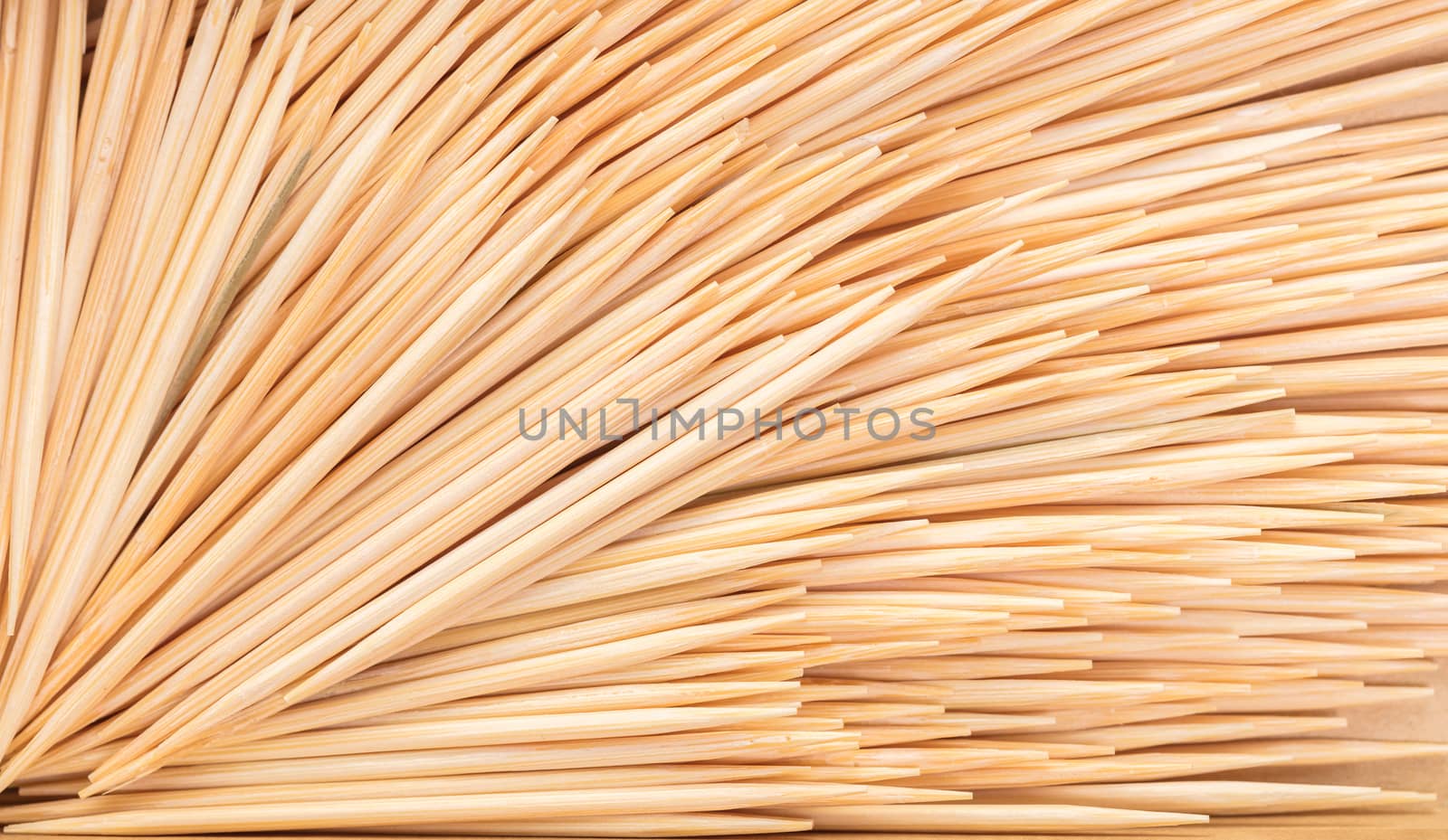 wooden toothpicks close-up by MegaArt