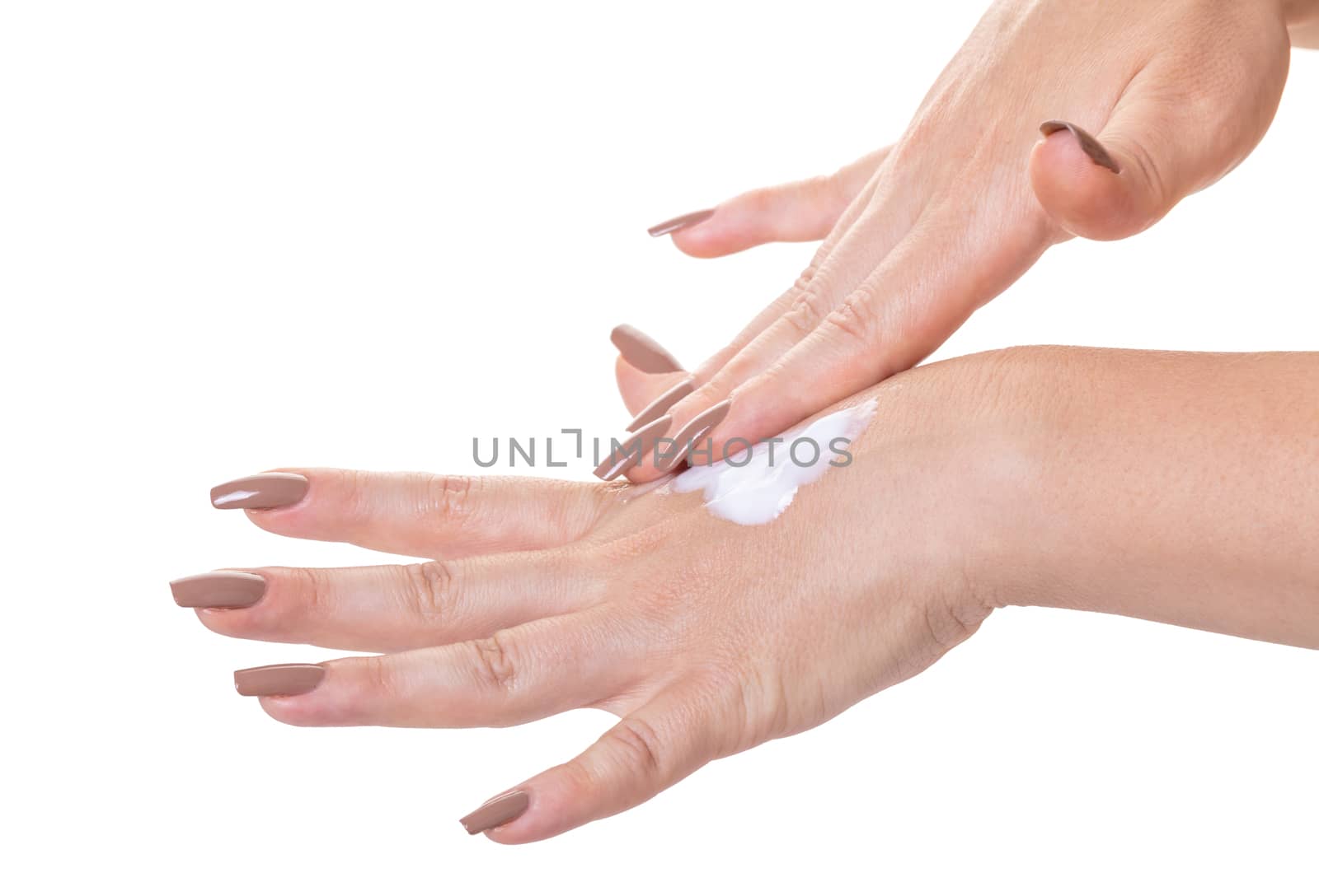 female hands in cosmetic cream by MegaArt