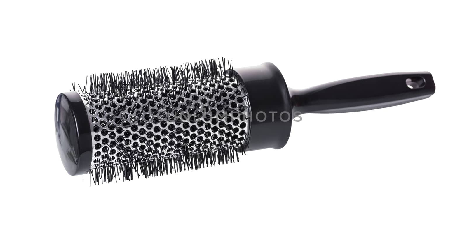 new round comb on white isolated background