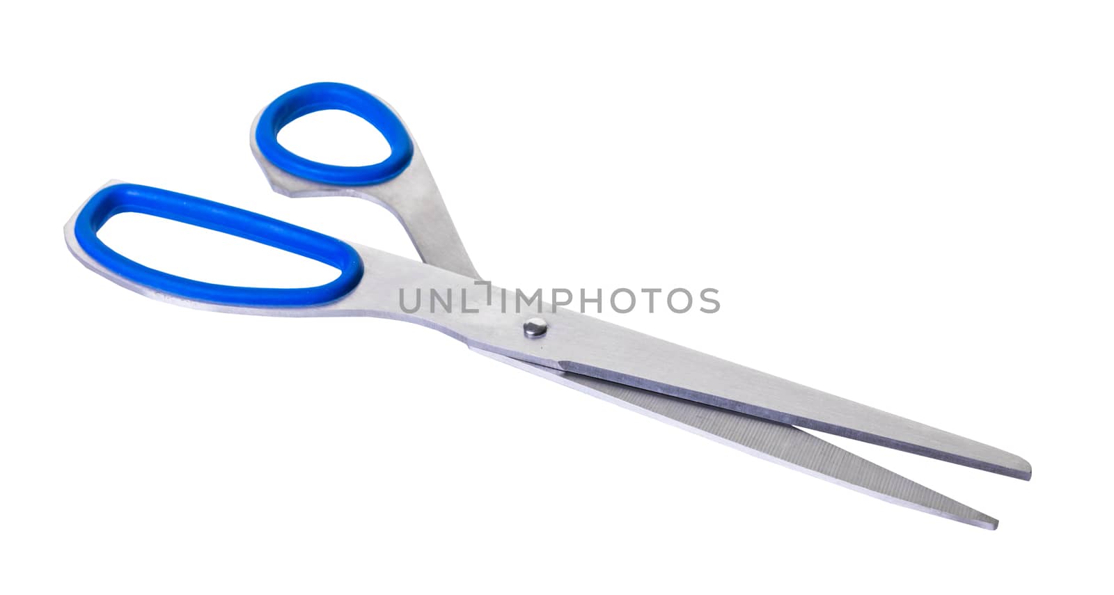 sewing scissors close-up on white isolated background