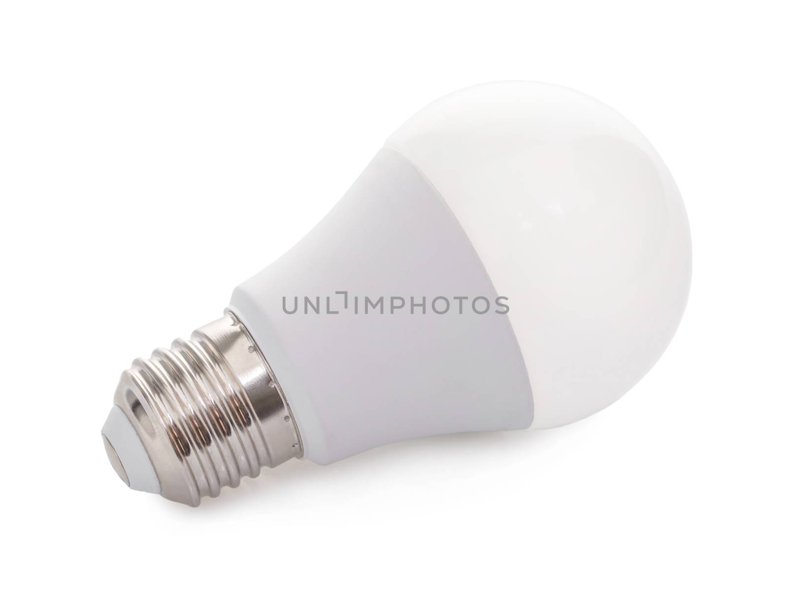 light bulb closeup on white background isolated