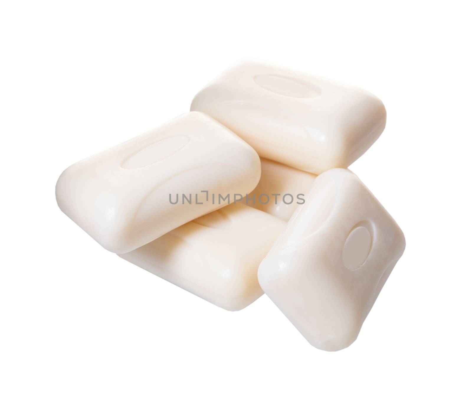 toilet soap close-up on white isolated background