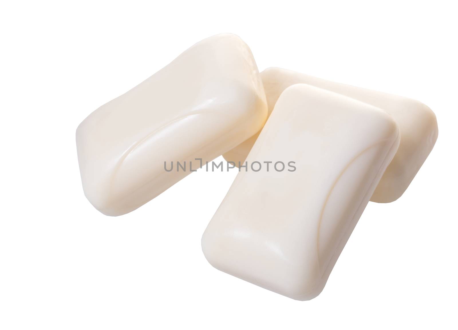 toilet soap close-up on white isolated background