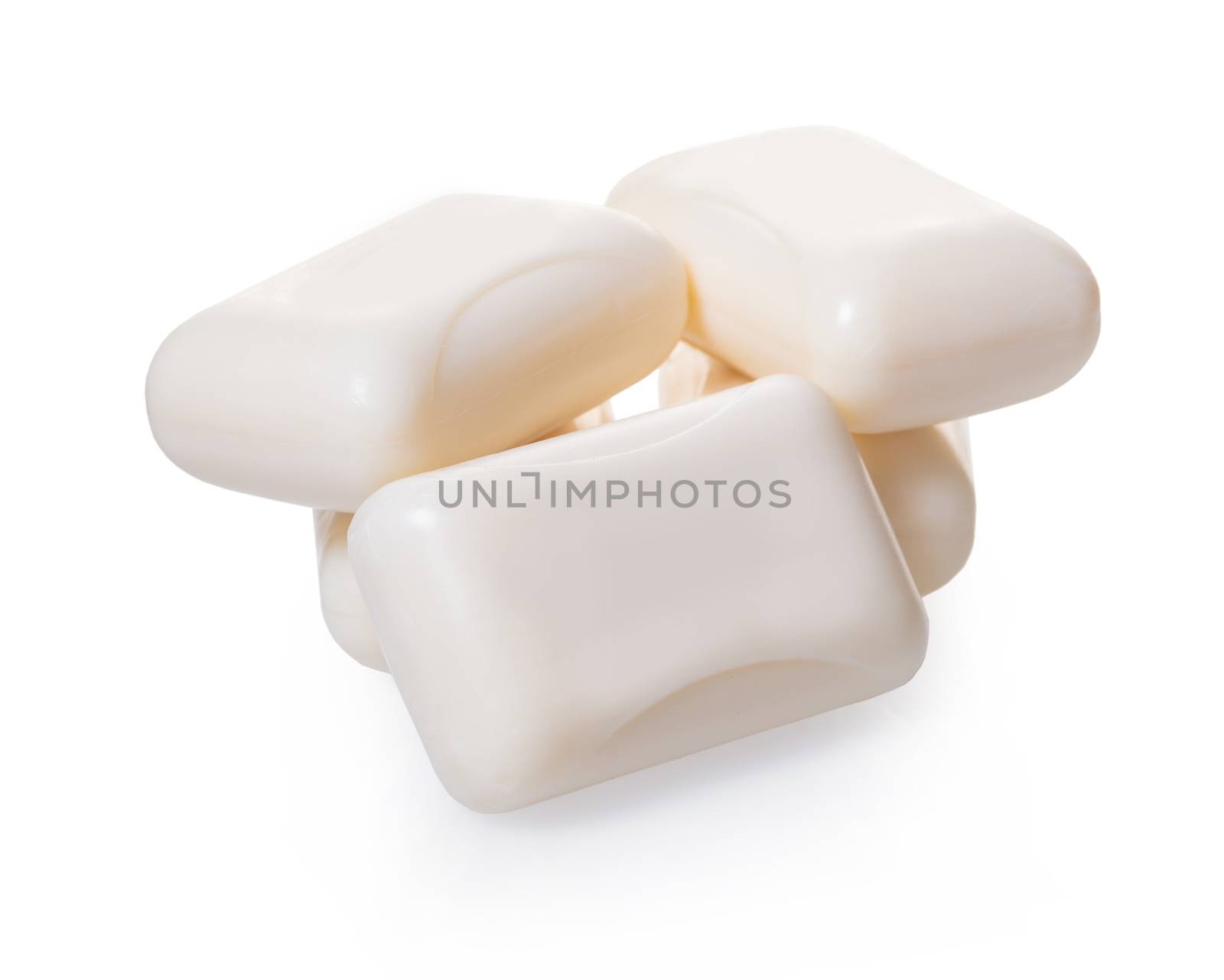 toilet soap close-up on white isolated background