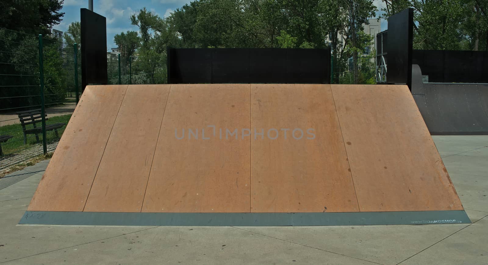 Empty Sports Complex Skateboard Park at Liman park, Novi Sad, Serbia by sheriffkule