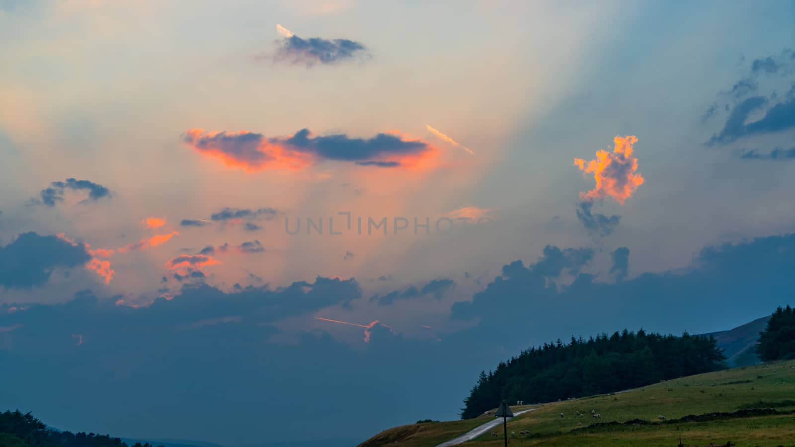 Sky at dusk in the Yorkshire Dales National Park near Malham by phil_bird