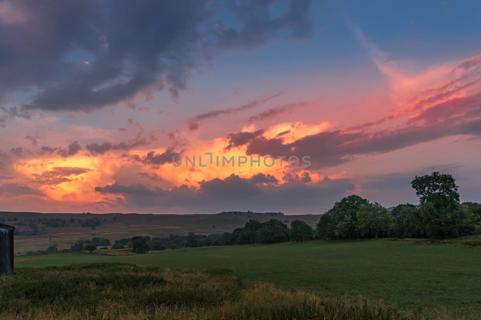 Sky at dusk in the Yorkshire Dales National Park near Malham by phil_bird