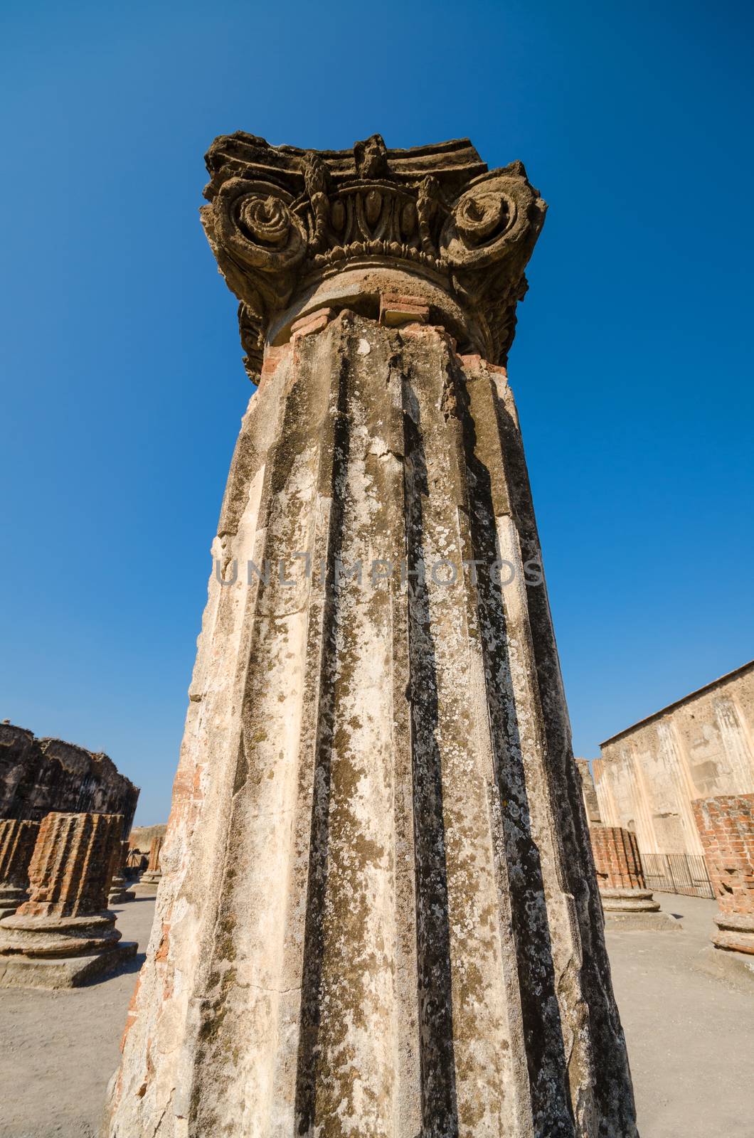 Ruins of the ancient roman city of Pompeii, which was destroyed  by HERRAEZ