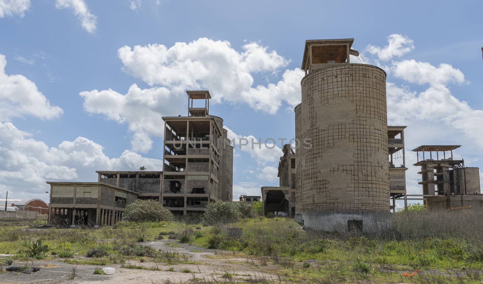abandonned old industrial area on sardinia island 
