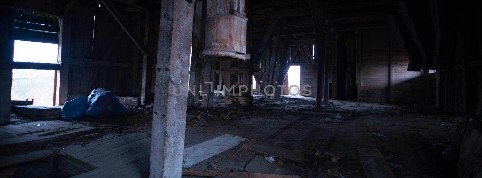 ruins of a very heavily polluted industrial factory, industrial series