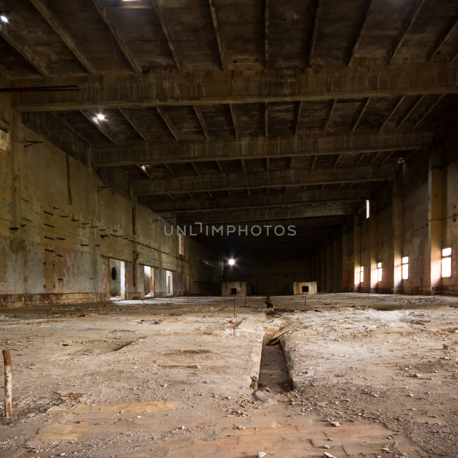 ruins of a very heavily polluted industrial factory, industrial series