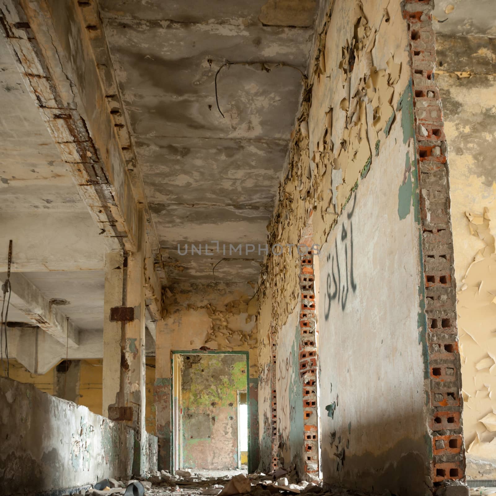 ruins of a very heavily polluted industrial factory, industrial series