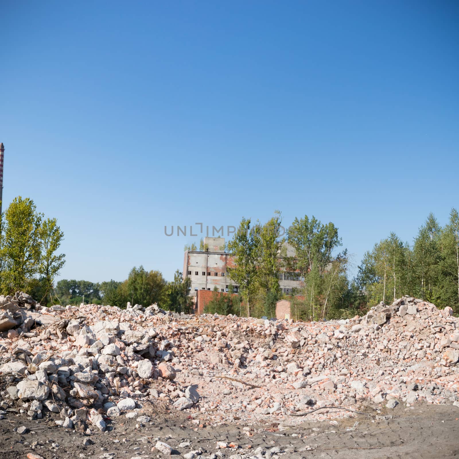 ruins of a very heavily polluted industrial factory, industrial series