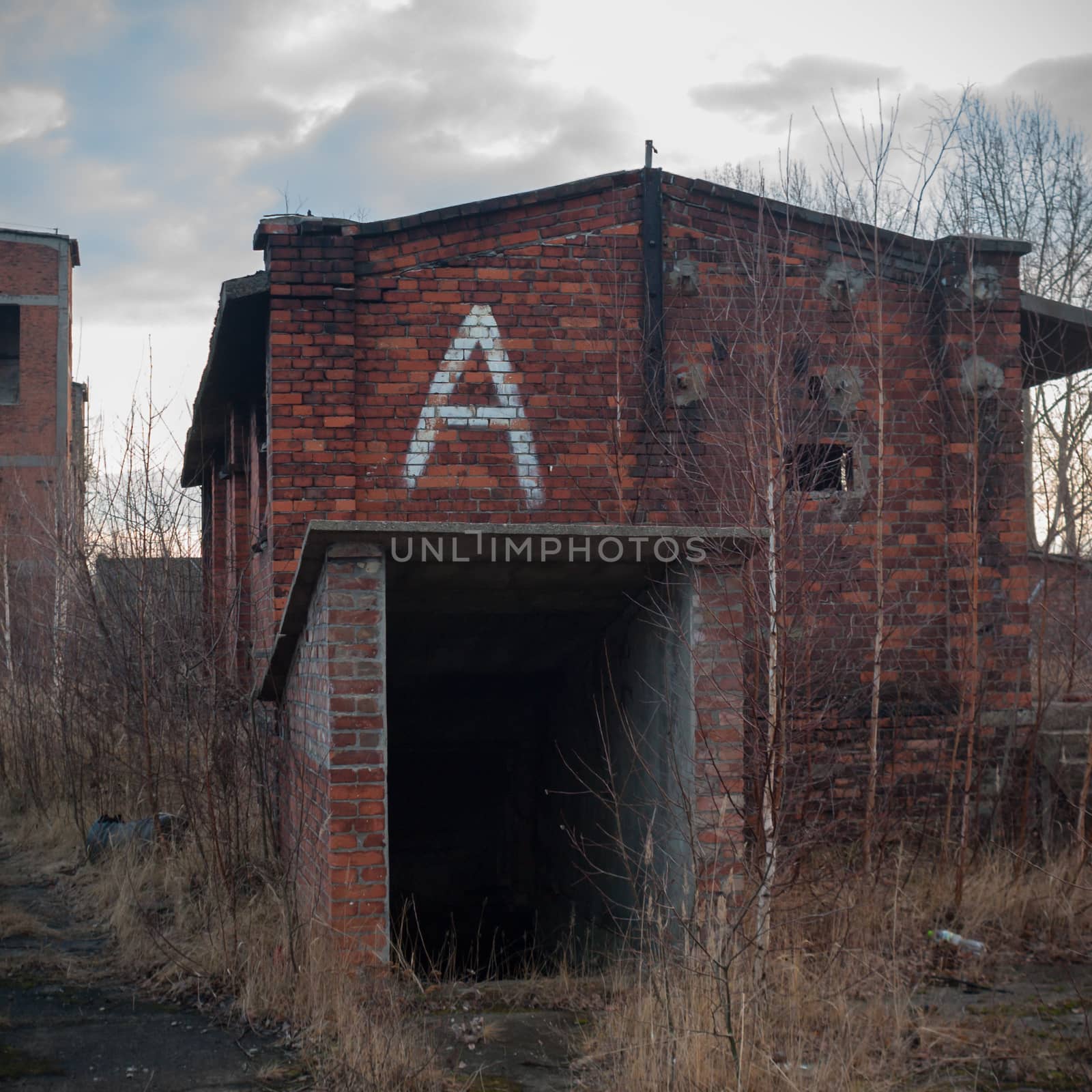 ruins of a very heavily polluted industrial factory, industrial series