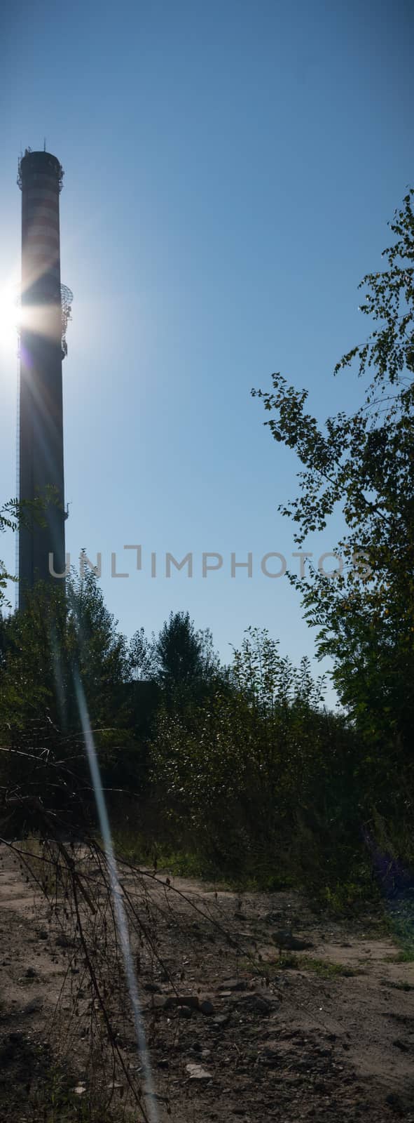ruins of a very heavily polluted industrial factory, industrial series