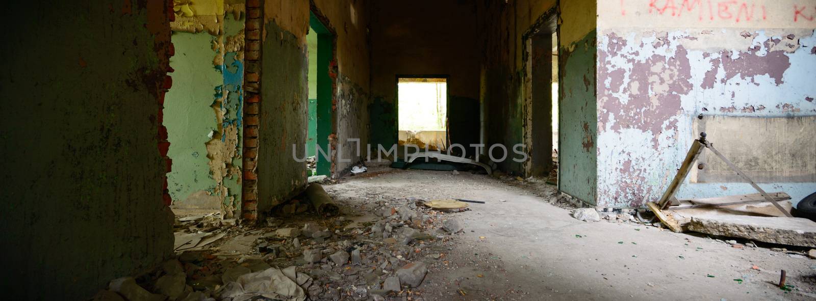 ruins of a very heavily polluted industrial factory, industrial series