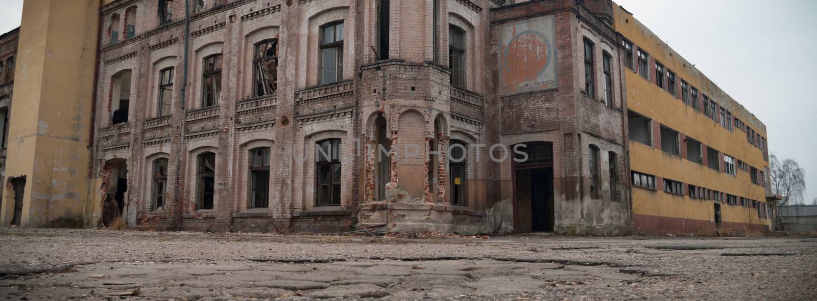 ruins of a very heavily polluted industrial factory, industrial series