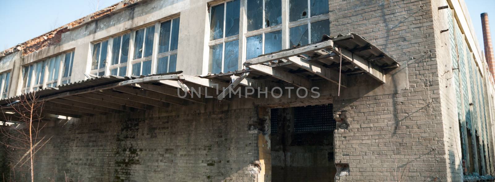 ruins of a very heavily polluted industrial factory, industrial series