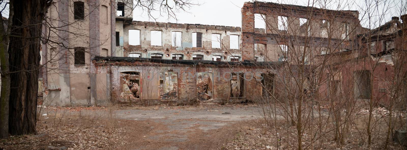 ruins of a very heavily polluted industrial factory, industrial series