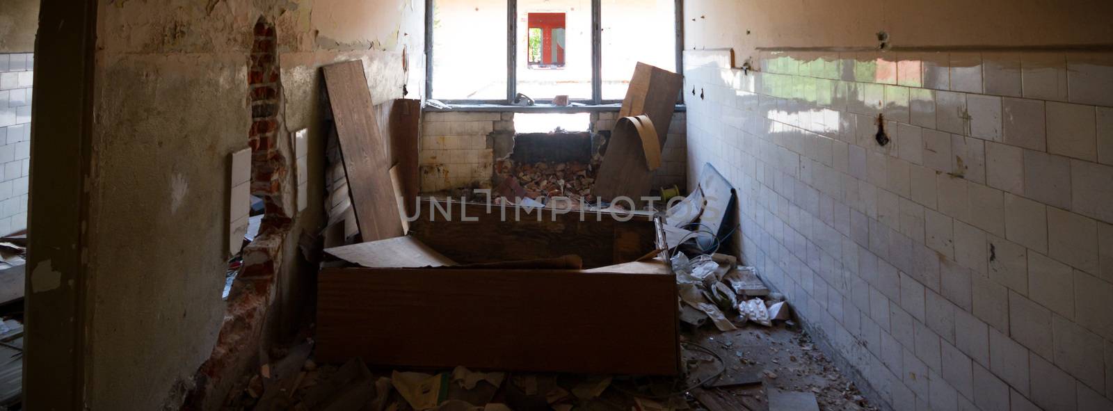 ruins of a very heavily polluted industrial factory, industrial series