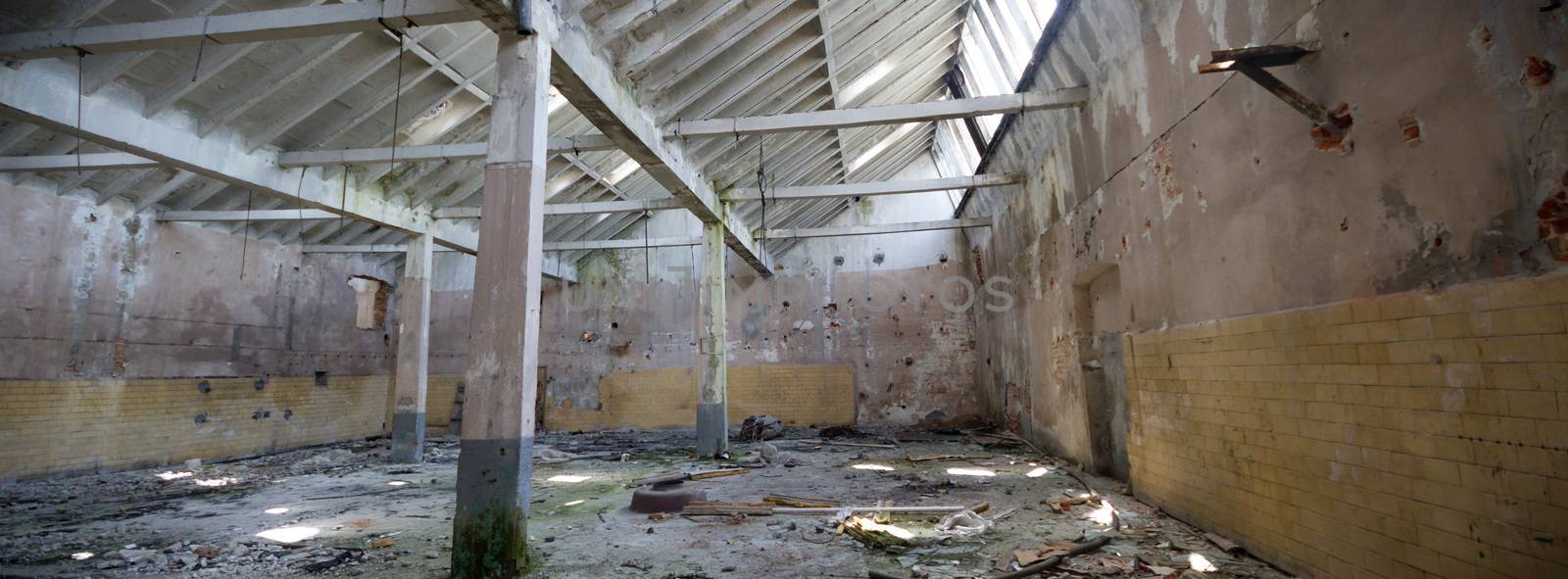 ruins of a very heavily polluted industrial factory, industrial series