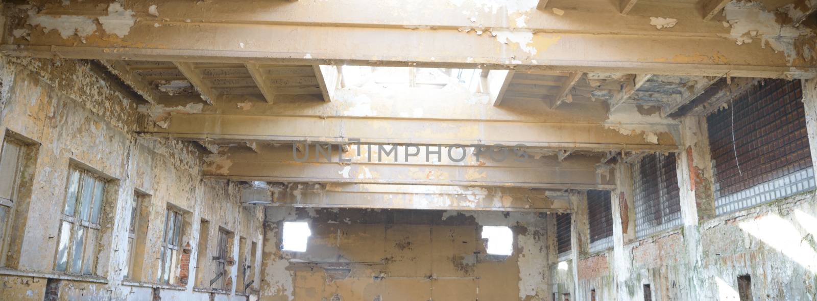 ruins of a very heavily polluted industrial factory, industrial series