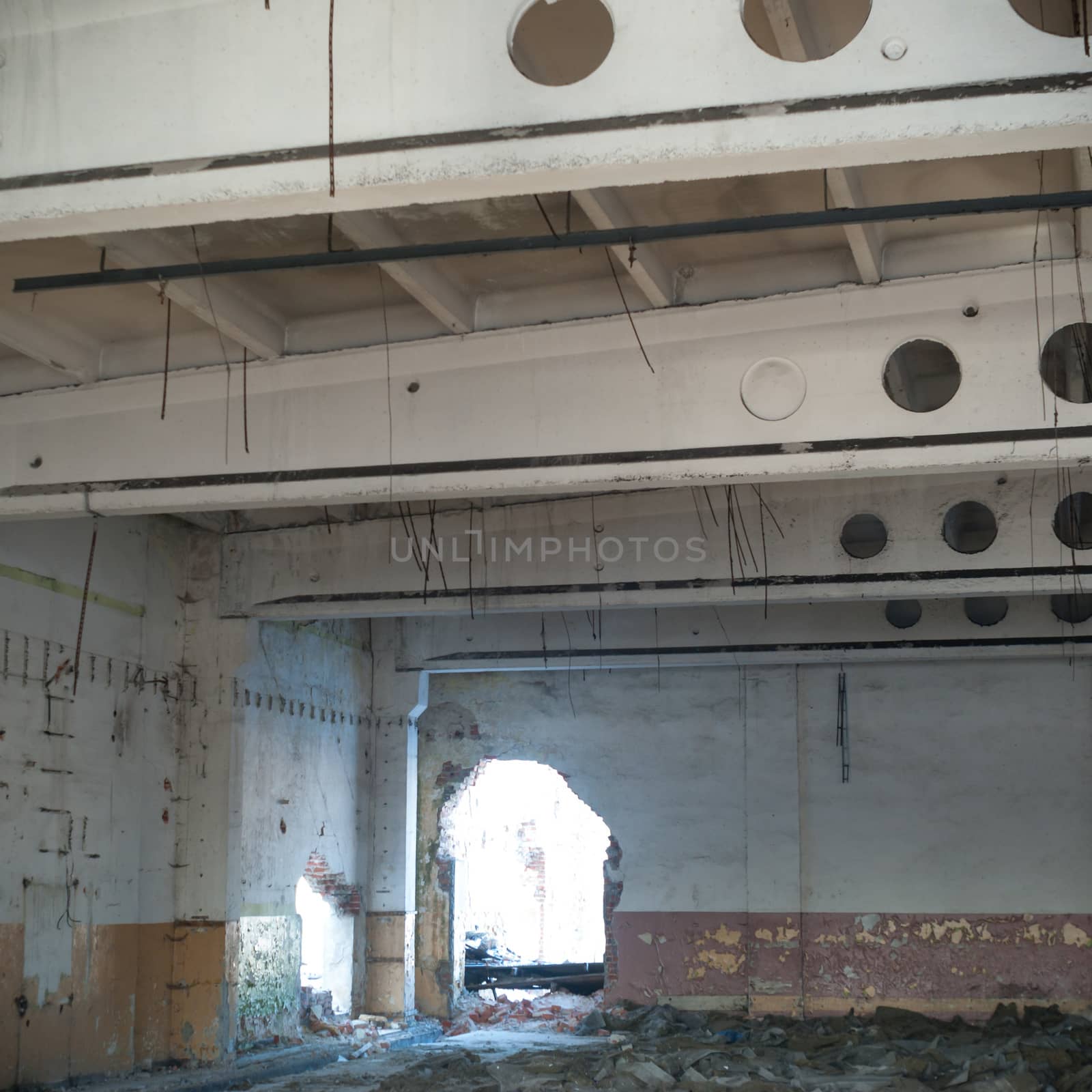 ruins of a very heavily polluted industrial factory, industrial series