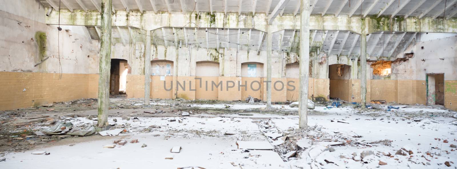 ruins of a very heavily polluted industrial factory, industrial series