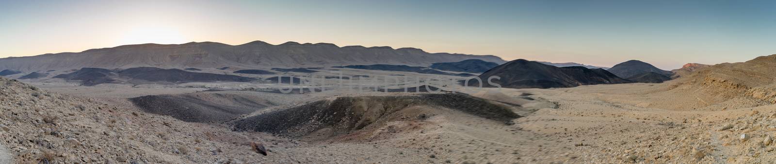 Panorama of Desert landscape nature tourism and travel by javax