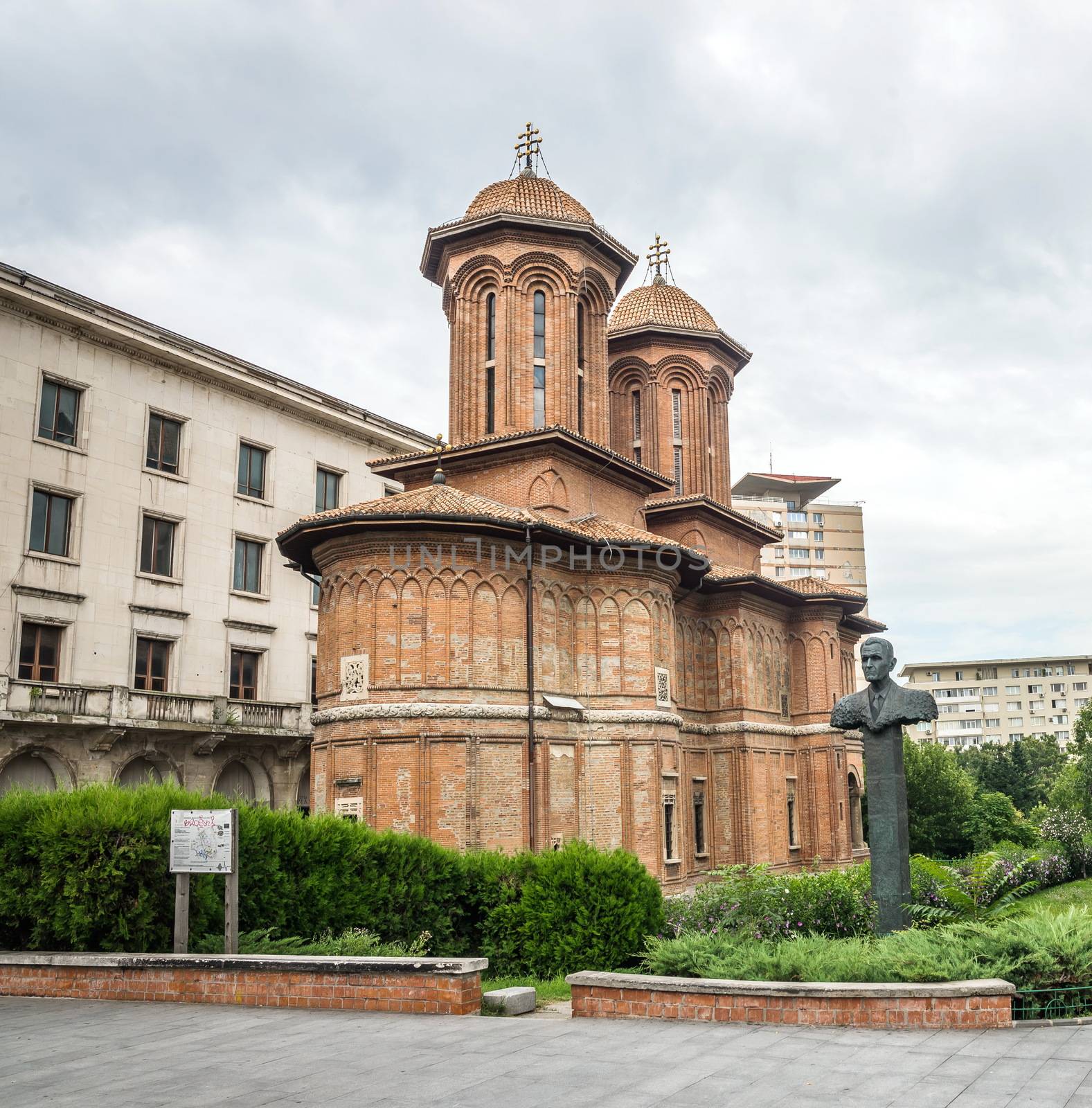 BUCHAREST, ROMANIA - 07.21.2018. Kretzulescu Church in the old town area in Bucuresti, Romania.