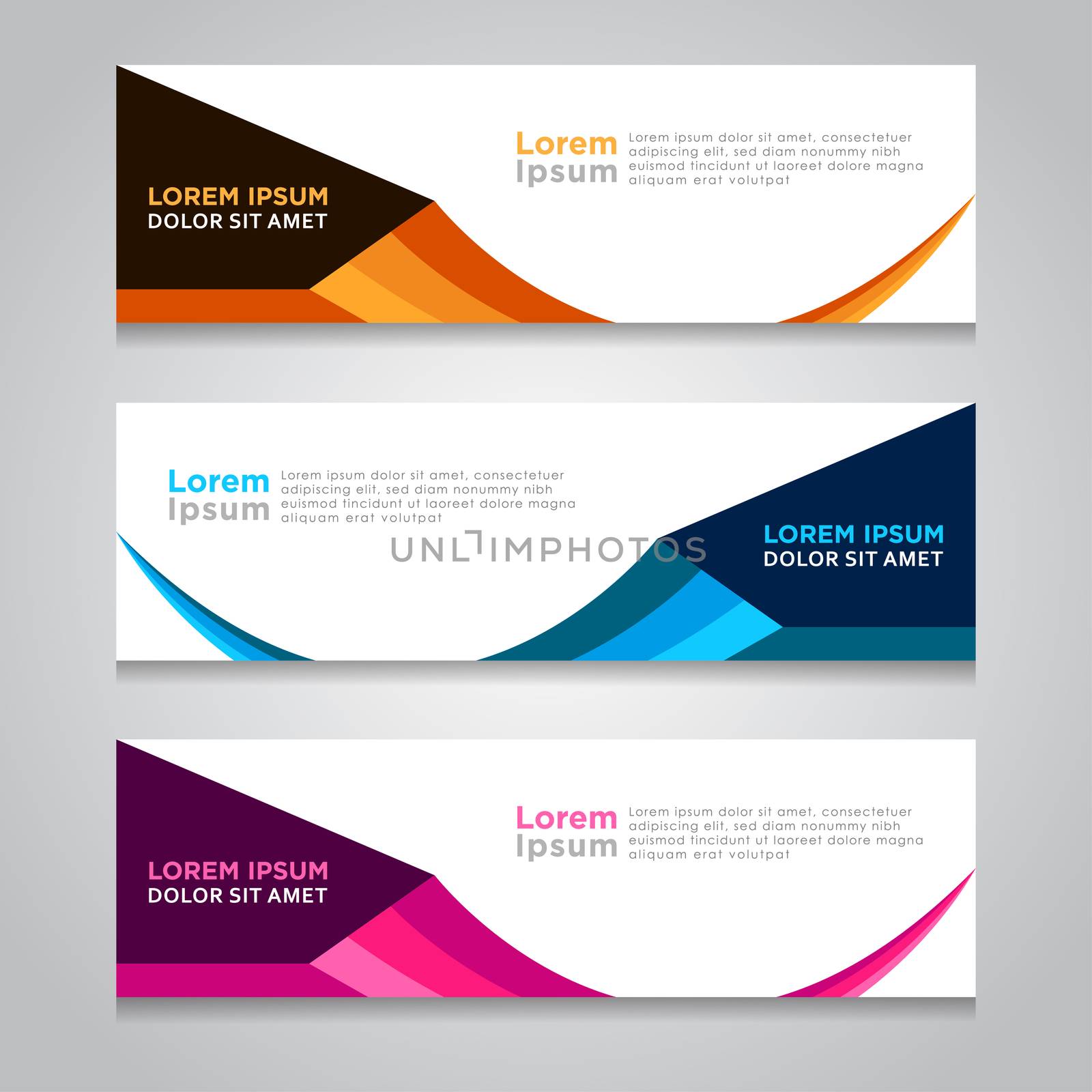 Modern Banner template design, with abstract background