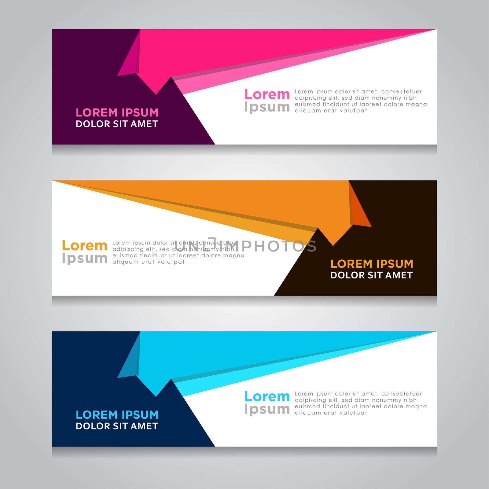 Modern Banner template design, with abstract background