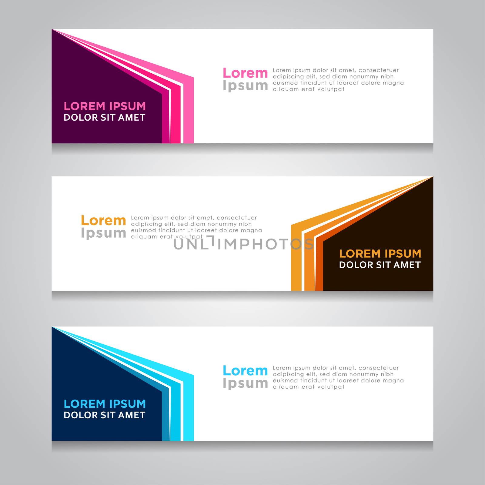 Modern Banner template design, with abstract background