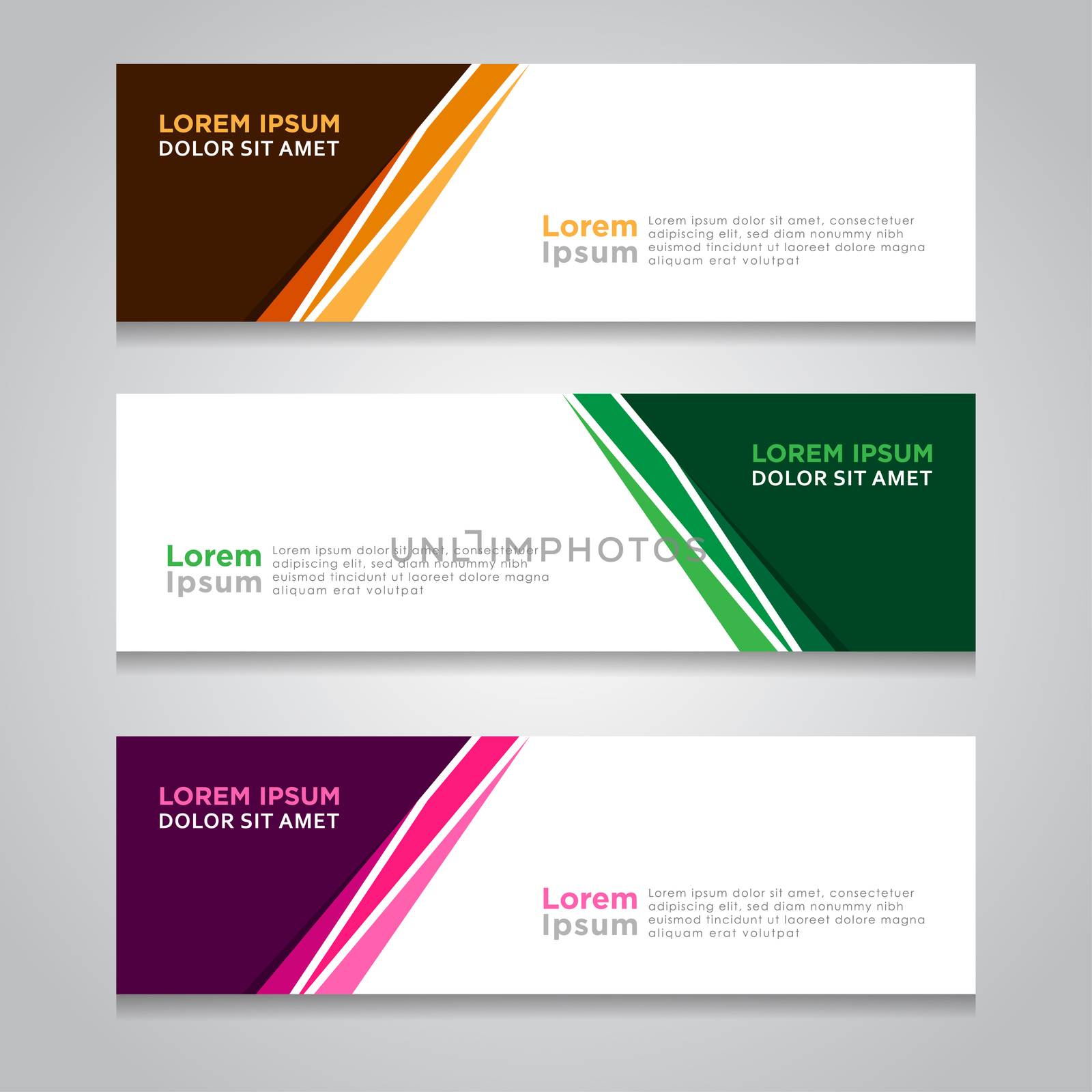 Modern Banner template design, with abstract background