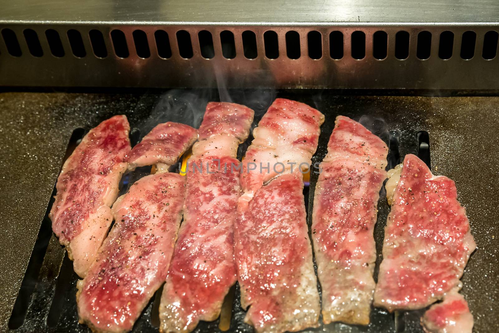 grilled Freshness Japanese wagyu A5 Beef yakiniku