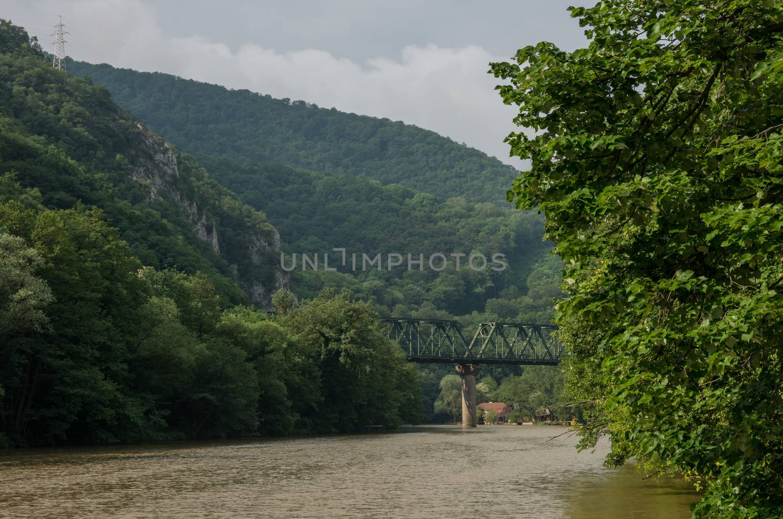 Ovcar-Kablar Gorge, Railroad bridge over West Morava river, Serbia