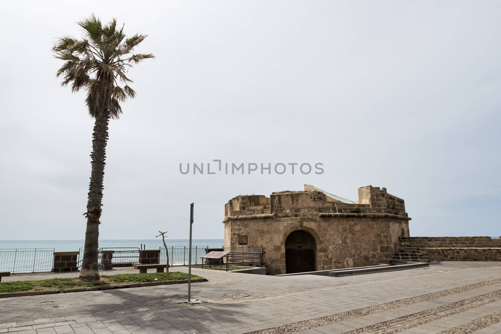old part of defence work in Alghere on the itailian island of Alghero,alghero one of the biggest cities of sardinia